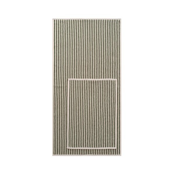 Set di asciugamani per viso e corpo verdi/color crema in cotone 4 pz Dixie – Jotex-image-2