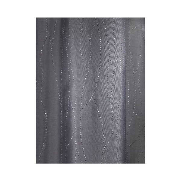 Šedý sprchový závěs Wenko Deluxe, 180 x 200 cm-image-1