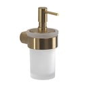 Dispenser di sapone a parete in vetro bianco-oro 110 ml Pirenei - Sapho