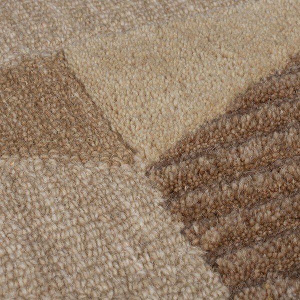 Tappeto in lana marrone tessuto a mano 200x290 cm Moda Asher - Flair Rugs-image-3