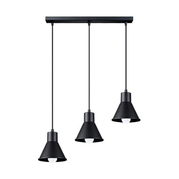 Lampada a sospensione nera con paralume in metallo 45x14 cm Martina - Nice Lamps