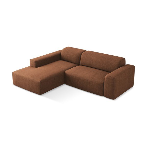 Divano angolare color terracotta (con penisola a sinistra/con chaise lounge) Keli – Makamii-image-3