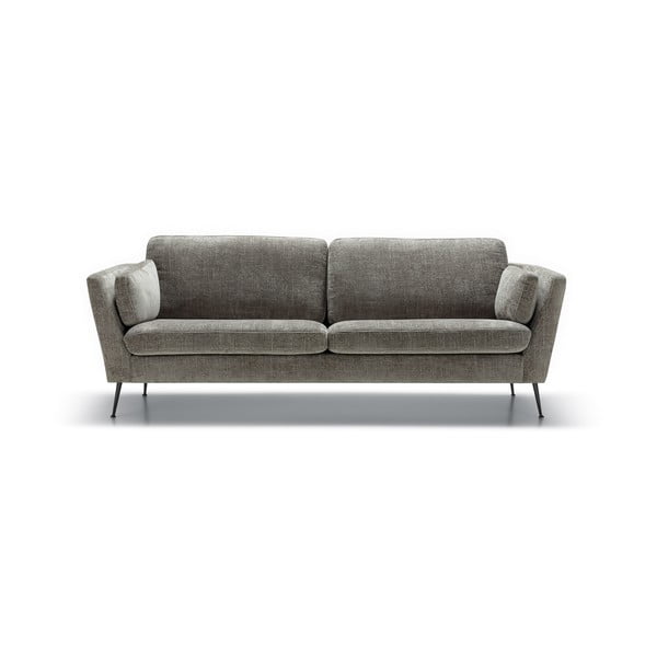 Divano grigio con rivestimento in velluto 220 cm Mynta – Sits