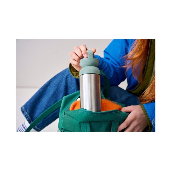 Bottiglia termica argentata/color salvia in acciaio inox 500 ml Ellipse – Mepal-image-2