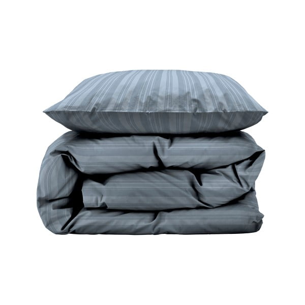 Set copripiumino e federa azzurro in tessuto damascato per letto singolo 140x200 cm Noble – Södahl-image-2