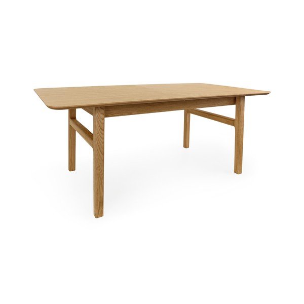 Tavolo da pranzo con effetto rovere allungabile con estensione 90x180 cm Curved – Woodman