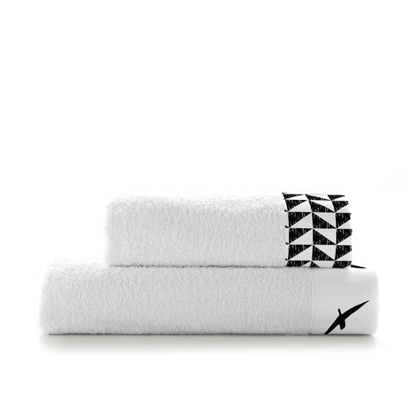 Set di 2 asciugamani in cotone Trip Trip Juego - Blanc-image-2