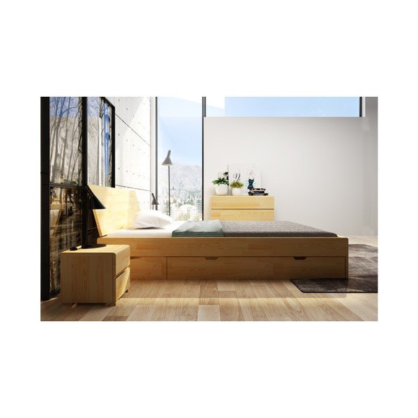 Letto matrimoniale in pino con cassetto SKANDICA Vestre Maxi, 140 x 200 cm - Skandica-image-4