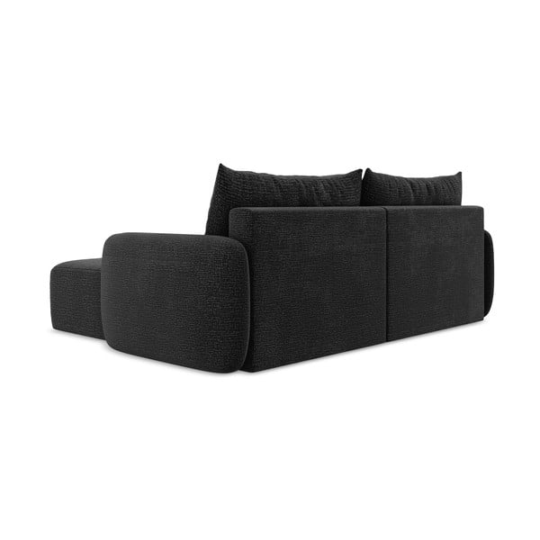 Divano angolare nero allungabile/con contenitore (con penisola a destra) Kalena – Makamii-image-4