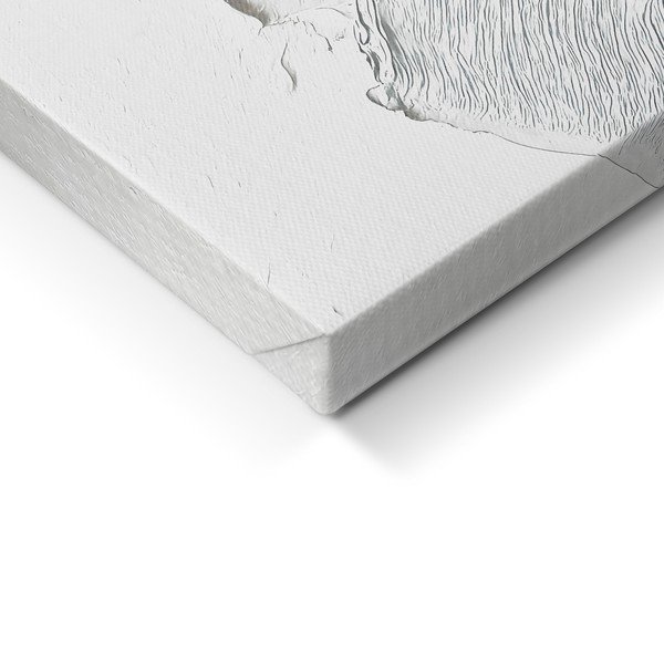 Quadro con elementi dipinti a mano 70x100 cm Petal Glow – Styler-image-2