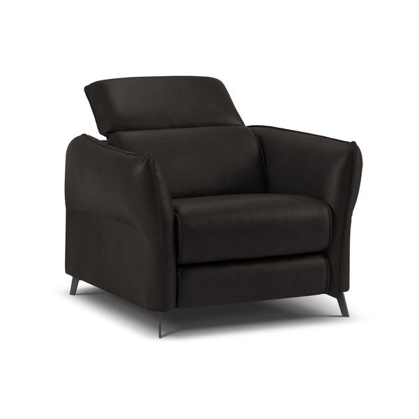 Poltrona in pelle nera Hubble - Windsor & Co Sofas-image-2