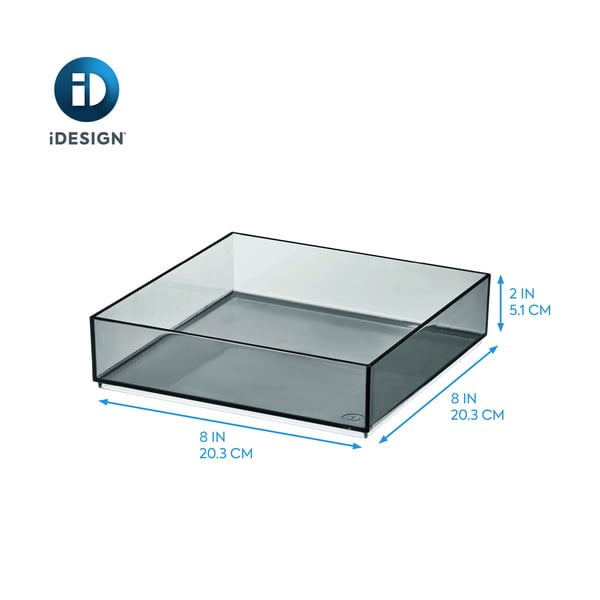Organizer da bagno nero opaco per cosmetici in plastica riciclata - iDesign-image-4