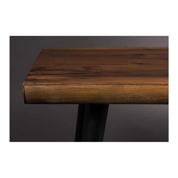 Panca con gambe in acciaio nero, lunghezza 180 cm Alagon - Dutchbone-image-3