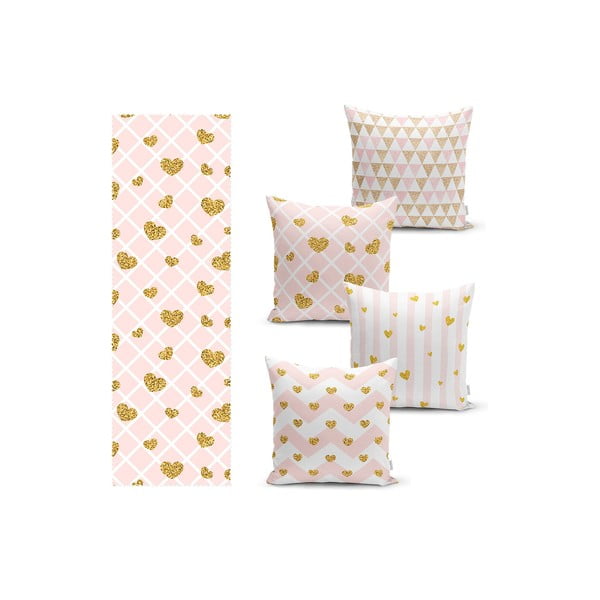 Set di runner e federe 5 pz – Mila Home