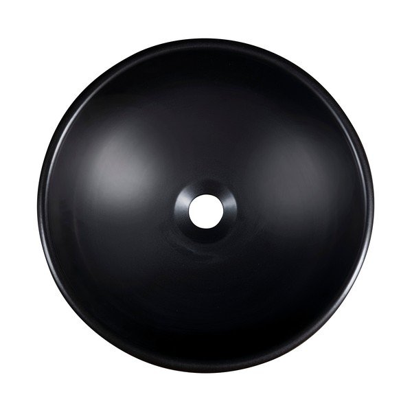 Lavabo rotondo nero in ceramica ø 41 cm Priori – Sapho-image-2