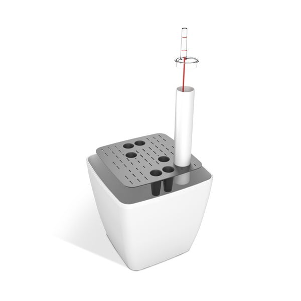 Vaso autoinnaffiante grigio antracite , 18 x 18 cm Quadrato - Flower Lover-image-3