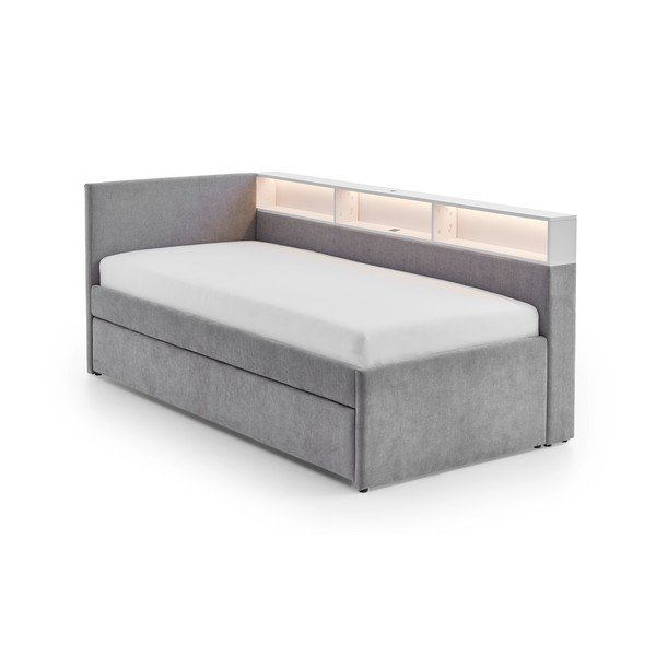 Letto da bambini con sponde grigio con contenitore rete non inclusa 90x200 cm Uno – Meise Möbel-image-4