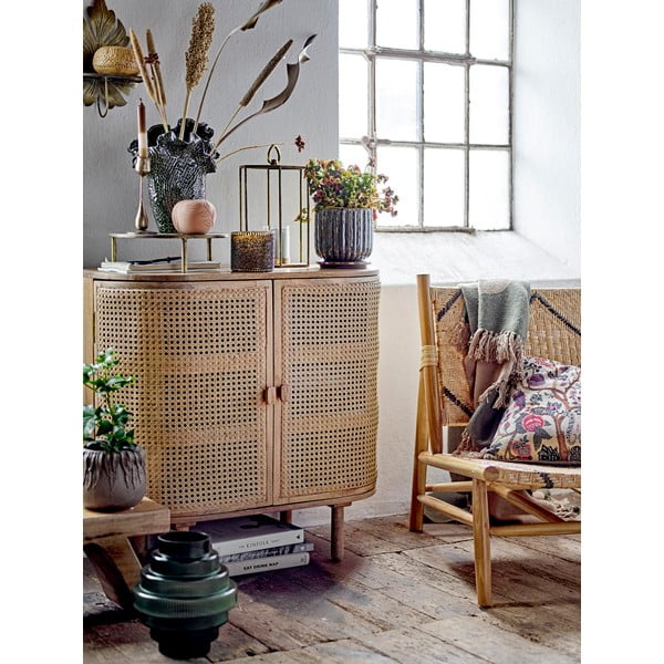 Poltrona con intreccio in colore naturale Lennox - Bloomingville-image-2