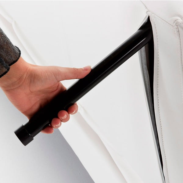 Divano letto bianco in similpelle Regor - Kave Home-image-1