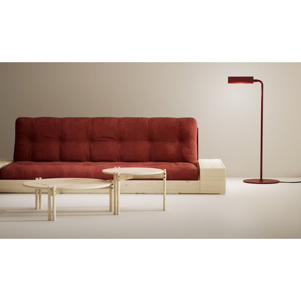 Divano letto in velluto rosso 244 cm Base - Karup Design-image-1