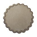Tappeto rotondo di colore naturale in lana tessuto a mano ø 180 cm Leo Scallop – Flair Rugs