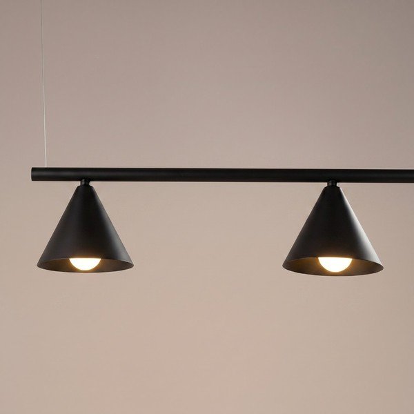 Lampadario nero in acciaio Zylo – Sollux-image-1