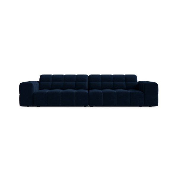Divano blu scuro con rivestimento in velluto 252 cm Chicago – Cosmopolitan Design