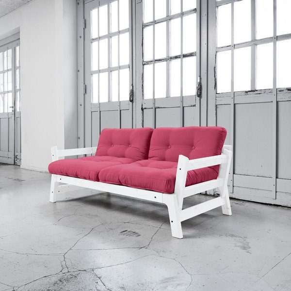Rozkládací pohovka Karup Step White/Magenta