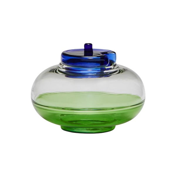 Zuccheriera verde e blu in vetro NoRush - Hübsch