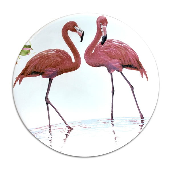 Piatto in ceramica Flamingo, ⌀ 25 cm - Unknown