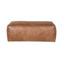 Poggiapiedi marrone cognac con rivestimento in finta pelle Rodeo – WOOOD