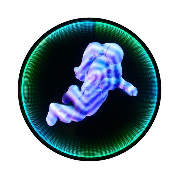 Decorazione luminosa nera con alimentazione a corrente da parete ø 60 cm Duke – Reality