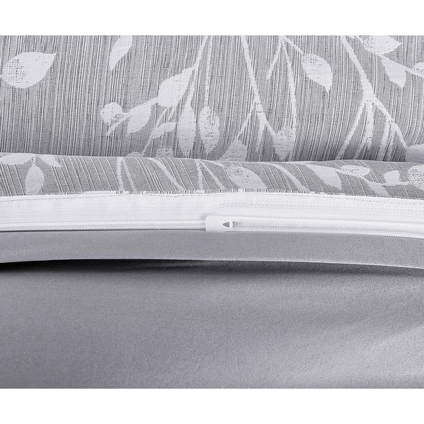 Biancheria da letto singola jacquard grigia 140x200 cm Boston - My House-image-3