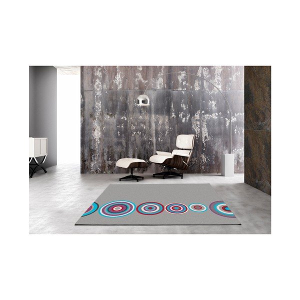 Tappeto grigio Boras Circles, 67 x 250 cm - Universal-image-1