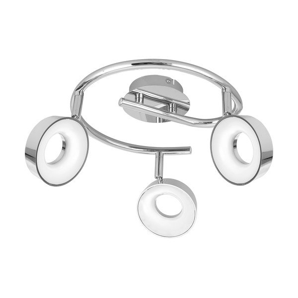 Plafoniera LED in argento lucido 40x40 cm Isla - Candellux Lighting-image-2