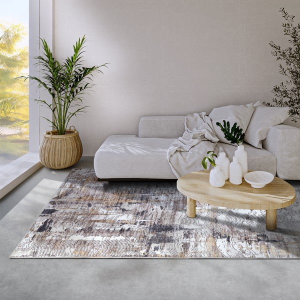 Tappeto grigio chiaro 160x230 cm Malard Anthracite Gold - Elle Decoration-image-1