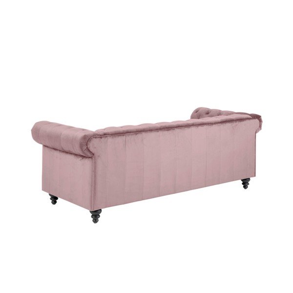 Divano in velluto rosa Charlietown, 219 cm - Actona-image-2