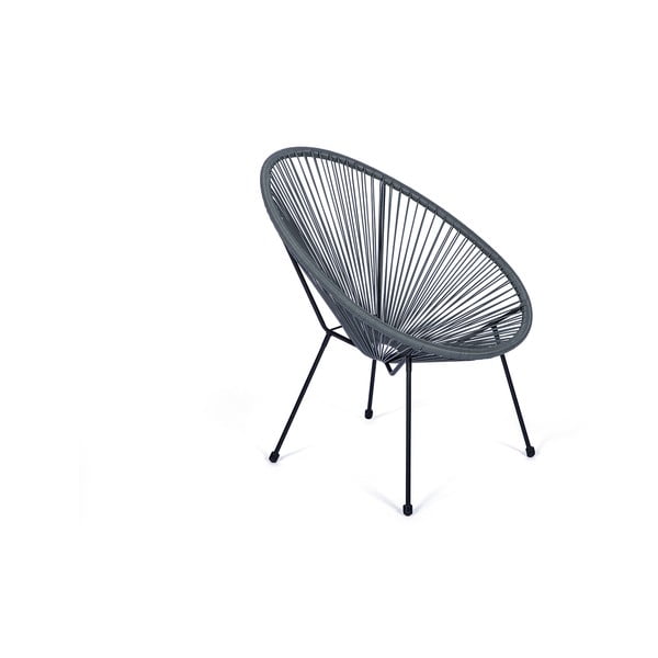 Poltrona da giardino grigia in rattan artificiale Avocado - Bonami Selection-image-1