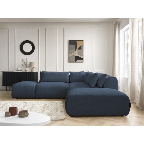 Divano angolare componibile blu reclinabile Jana – Bobochic Paris-image-1