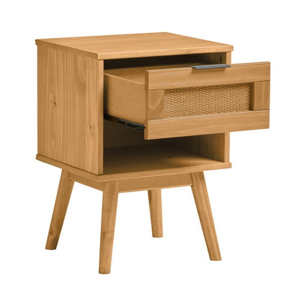 Comodino in legno di pino marrone Asmara - Marckeric-image-3