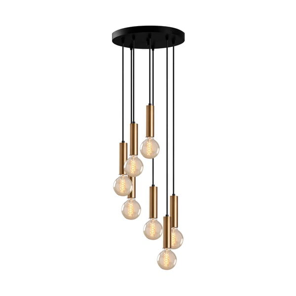 Lampadario nero/dorato ø 40 cm Tempo – Opviq lights-image-2