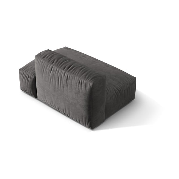 Parte divano componibile grigio (con penisola a destra) con rivestimento in velluto Martina – Micadoni -image-2