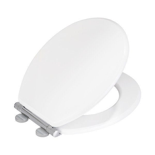 Sedile per wc bianco con chiusura automatica 37 x 43 cm Morra - Wenko-image-2