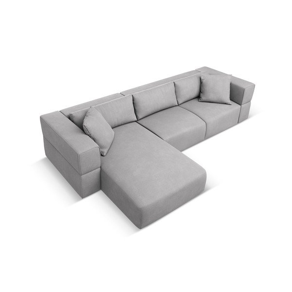 Divano angolare grigio chiaro, angolo sinistro Esther - Milo Casa-image-3