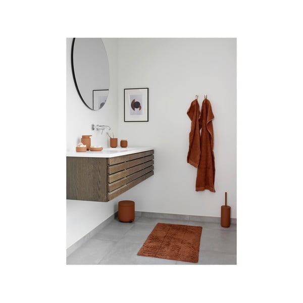 Asciugamano in cotone arancio-marrone 70x140 cm Classic - Zone-image-3