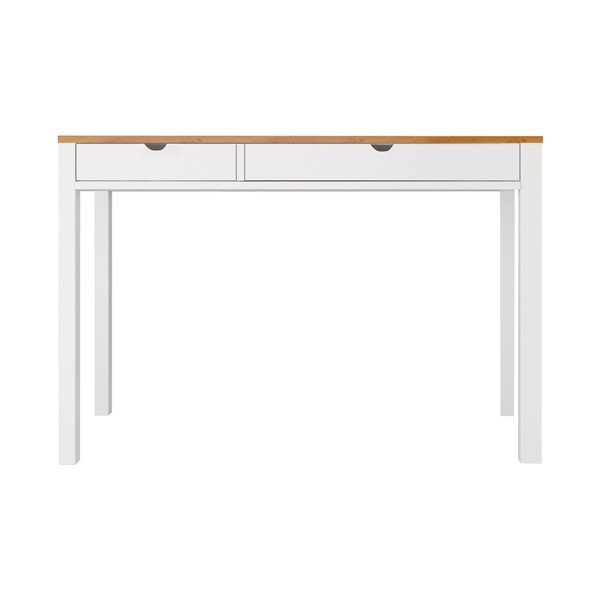 Tavolo da lavoro in pino bianco e marrone, lunghezza 120 cm Gava - Støraa-image-2