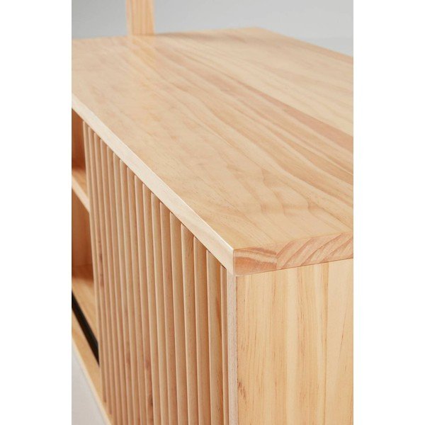 Set di mobili da ingresso colore naturale chiaro in pino massiccio 108x200x42 cm Svanshall – Jotex-image-4