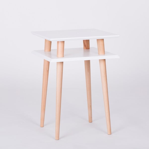 Tavolino bianco Quadrato, 43 x 43 cm - Ragaba-image-1