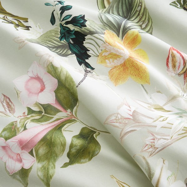 Biancheria da letto verde chiaro in cotone per letto matrimoniale 200x200 cm Exotic Floral – RHS-image-4