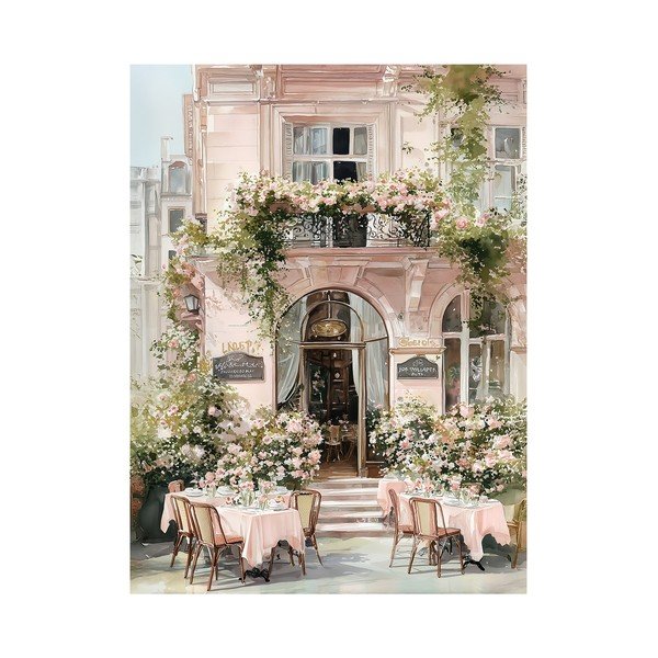 Dipinto 60x80 cm Café de Fleurs – Styler